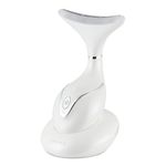 VRAIKO Iris Neck Face Massager, Pro Face Sculpting Tool with Charging Base, All-in-1 Facial Device for Skincare, Enhanced Absorption, and Home Facial Spa (White)