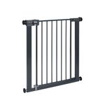 Safety 1st Easy Close Metal Gate, Pressure Fit Safety Gate, Baby Gate for Stairs and Doors, for Widths 73 to 80 cm, extendable up to 108 cm with extensions sold separately, Metal Black