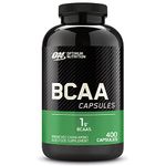 Optimum Nutrition BCAA Capsules, Amino Acids Tablets, 1000 mg of Essential Amino Acids BCAAs with L-Leucine, L-Isoleucine and L-Valine, Unflavoured, BCAA Supplements, 200 Servings, 400 Capsules