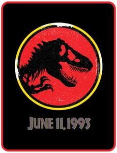 Franco Collectibles Jurassic Park Retro Style Bedding Super Soft Micro Raschel Throw, 46 in x 60 in, (Official Licensed Product)