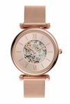 Fossil Carlie Analog Rose Gold Dial and Band Women's Stainless Steel Watch-ME3175