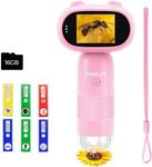 TOMLOV P30 Microscope for Kids, Portable 1000X 2'' LCD Digital Microscope for Slides, HD Camera & Video, Pocket Magnifying Glass with Light, Handheld Magnifier for Home Science Education, Mini Scope