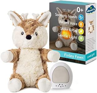 Cloud b Sound Machine with White Noise Soothing Sounds | Cuddly Stuffed Animal & Nomadic Nightlight | Record Parent Voice | Adjustable Settings and Auto-Shutoff | LoveLight™ Buddies - Finley Fawn™