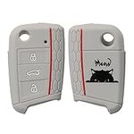 kwmobile Silicone Key Fob Cover Compatible with VW Golf 7 MK7 3 Button Car Key