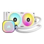 Corsair iCUE LINK H100i RGB Liquid CPU Cooler - 240mm AIO - QX120 RGB Fans - Fits Intel® LGA 1700, AMD® AM5 - iCUE LINK System Hub Included - White