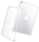 Poetic Slim Lightweight Clear Bumper Case for Apple iPad 10.2 (7th Gen 2019), Compatible with Official Apple Smart Cover and Smart Keyboard, White