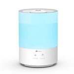 PureMate Humidifiers for Bedroom 4L with 7 Colour Changing Light, Top-Fill Cool Humidifier for Baby Room & Home, Humidity for Plants, Quiet Operation with Essential Oil, Auto Shut-Off and Timer