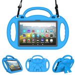 Fire HD 8 & HD 8 Plus Tablet Case for Kids (12/10th Gen, 2024/2022/2020) - Sonlaryin Lightweight Kid-Proof Case with Handle and Kickstand for Fire HD 8 Kids & Kids Pro Tablet, Not Fit iPad Case - Blue