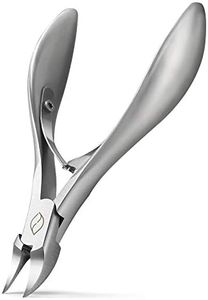 FERYES Toenail Clippers for Thick, Fungal or Ingrown Toenails - Large Handle Toenail Cutters, Podiatrist Recommended 4R13 Stainless Steel Nail Clippers