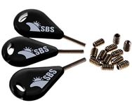 SBS Surf Fin Key and Screws for FCS Fins (3 Keys & 12 FCS Screws)