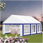 MFSTUDIO 16'x20' Party Tent, Outdoor Heavy Duty Party Tents with Removable Sidewalls, Large Canopy Tent Shelter for Outdoor Events Wedding Birthday, Blue