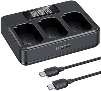 llano NP-FZ100 Battery Charger, 45W 3-Slot Fast Charger with USB-C QC3.0