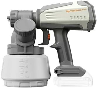 Tilswall Brushless Cordless Paint Sprayer Compatible with Dew 20V Battery (Battery Not Included), Easy Side-Fill, Electric HVLP Spray Paint Gun for House Painting, Furniture, Outdoor (White, 1300 ml)