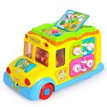 Kiditos Baby Intellectual School Bus Activity Toy Vehicle with Music, Sounds, and Lights for Toddlers (Multicolor)