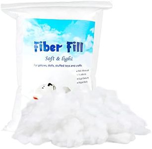 Jmuiiu Premium Polyester Fiberfill Pillow, 250g/8.82oz, High Resilience Stuffing for DIY Christmas Dolls