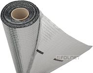 Aluminium Vapour Barrier - 1.5m Wide - Fiberglass Mesh Reinforced Insulation Membrane - Roof, Attic Rooms Thermal Insulation (3m x 1.5m)