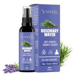 SUNSHREE Rosemary Water for Hair Growth, Hair Fall Control |100% Pure & Natural | ANTI-HAIRFALL GROWTH THERAPY | Skin, Body & Hair Mist-100mL (Pack of 1)