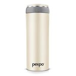 Pexpo Crypto ISI Certified Hot & Cold Flask 500ml-Bone Grey Stainless Steel | Vacuum Insulated Thermosteel Flask| Leak Proof| Thermos Mug| Travel Mug | Adults| Boys & Girls