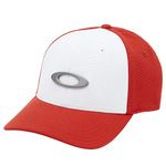 Oakley Men's Tincan Hat, White/Red, L-XL