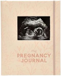 Pearhead Little Bundle of Joy Journal de grossesse, livre de souvenirs de grossesse avec photo échographique, suivi des étapes de grossesse du premier au troisième trimestre, feuille de blush