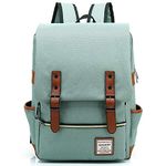 HASAGEI Vintage Unisex Casual School Bag Travel Laptop Backpack Rucksack Daypack Tablet Bags (Green)