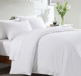 King Size Duvet Cover Set, 100% Cotton, 400 Thread Count, 3 Piece Duvet Cover & Sham Set with Internal Ties & Button Closures (225 cm x 220 cm)