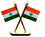 YASH ENTERPRISES Indian Flag for Car Dashboard, Flag for Office Table, Flag for Study Table (Car Dashboard Flag)