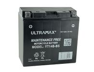 ULTRAMAX YT14B-BS AGM Motorcycle Battery (512 903 013) (YT14BBS) (YT14B-4) 12V 12Ah