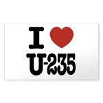 CafePress I Love U 235 Rectangle Sticker Rectangle Bumper Sticker Car Decal