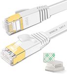 Cat 7 Flat Ethernet Cable 100ft Whi