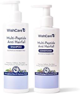 WishCare Multi Peptide Anti Hairfall Shampoo & Conditioner Combo | With Rice Water, Rosemary, Hyaluronic Acid & Caffeine | Strengthens Hair, Reduces Breakage, Boosts Growth | For All Hair Types