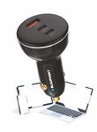 Blaupunkt Bp 606 Pd 160 Watts Ultra Fast Car Charger for Laptops & Phones - USB, Black