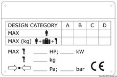 Osculati CE boat identification plate for outboard engines