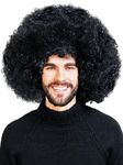 ALLAURA Women's Jumbo Afro Kinky Curly Hair Black Wigs for Black Women Large Bouncy and Soft Natural Looking Premium Synthetic Hair Wigs for Women Disco Costume Wigs