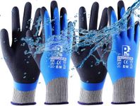 PROGANDA 2 Pairs Waterproof Work Gloves Ultra-Grip Latex Coated for Superior Hold - Durable and Versatile for Gardening, Cleaning, Car Wash, Fishing, Outdoor Tasks