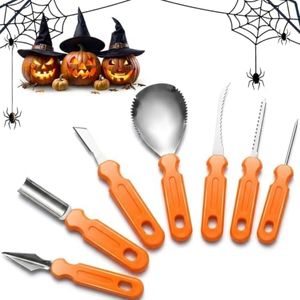 Zclro Pumpkin Carving Kit, 7pcs Halloween Pumpkin Carving Tools