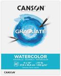 Canson Graduate Watercolor Pad, Foldover, 11x14 inch, 20 Sheets | Artist Paper for Adults and Students - Painting, Gouache, Mixed Media and Ink