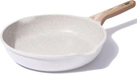 Yagzon Nonstick Frying Pan Skillet 8-Inch,Granite Egg - Omelet Pans, Healthy Stone Cookware Chef's Pan, Dishwasher Safe, PFOA Free, Induction Compatible (White Granite, 8-Inch)