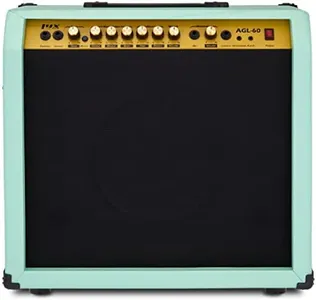 LyxPro 60 Watt Electric Guitar Amplifier | Combo Solid State Studio & Stage Amp with 10” 4-Ohm Speaker, Custom EQ Controls, Drive, Delay, ¼” Passive/Active/Mic Inputs, Aux In & Headphone Jack - Green