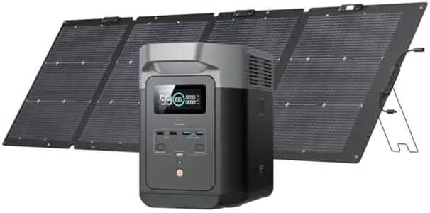 EF ECOFLOW Solar Generator DELTA2 with 220W Solar Panel, LFP(LiFePO4) Battery, Fast Charging, Portable Power Station for Home Backup Power, Camping & RVs