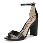 Sam Edelman Womens Yaro Block Heel Sandal, Black Leather, 7