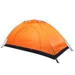 Backpacking Tent, 1 Person Tent Lightweight Portable Camping Hiking Tent, Ultralight for One Man, Single Person Outdoor Camping Hiking Fishing Climbing (Orange)