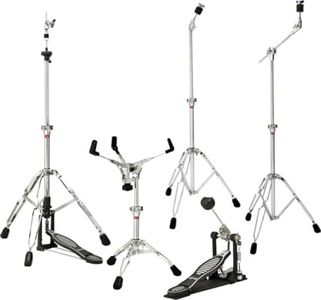 Ludwig 400 Series Drum Hardware Pack | Complete Drum Parts Hardware with Cymbal Stand, Snare Mount, Hi-Hat Stand, Mini Boom Cymbal Stand and Bass Drum Pedal | L4HPACK | Portable and Ideal for Gigs