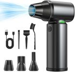 Compressed Air Duster-180000RPM Electric Air Duster Rechargeable Brushless Motor, Stepless Speed/3-Gear Adjustable Mini Blower Cordless with LED Light, Dust Blower for Computer, House, Outdoor, Car