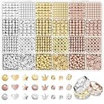 ARTDOT 8 Styles Spacer Beads for Friendship Bracelet Making Kit for Girls, 1740 Pcs Preppy Gold Beads Jewelry Making Kit for Taylor Friendship Bracelets, Teen Girl Easter Gifts for Kids 8-12 Years Old