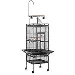 VIVOHOME 72 Inch Wrought Iron Large Bird Cage with Play Top and Stand for Parrots Lovebird Cockatiel Parakeets