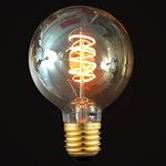 ktjes Vintage Edison LED Light Bulb 4W Globe Style G80 Decorative Spiral LED Filament Bulb, E27 Screw Base Warm White 2200K,40W Equivalent