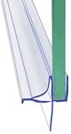 Frameless Shower Door Bottom Seal for 3/16-Inch Glass,36-Inch Long, Vinyl, Clear