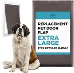 Evergreen Pet Supplies Extra Large Replacement Dog Door Flap - Fits Petsafe PAC 11-11040 - Flexible Doggy Door Flap for Small, Medium, and Large Dogs and Cats - Weather Resistant and Easy to Install