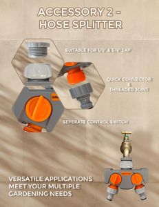 Giraffe Tools Retractable Garden Hose Reel Kit – 30m with Tap Splitter & Cover